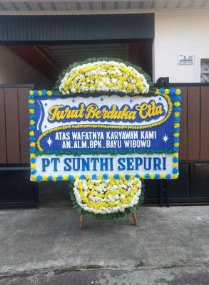 Papan Bunga Duka di Periuk